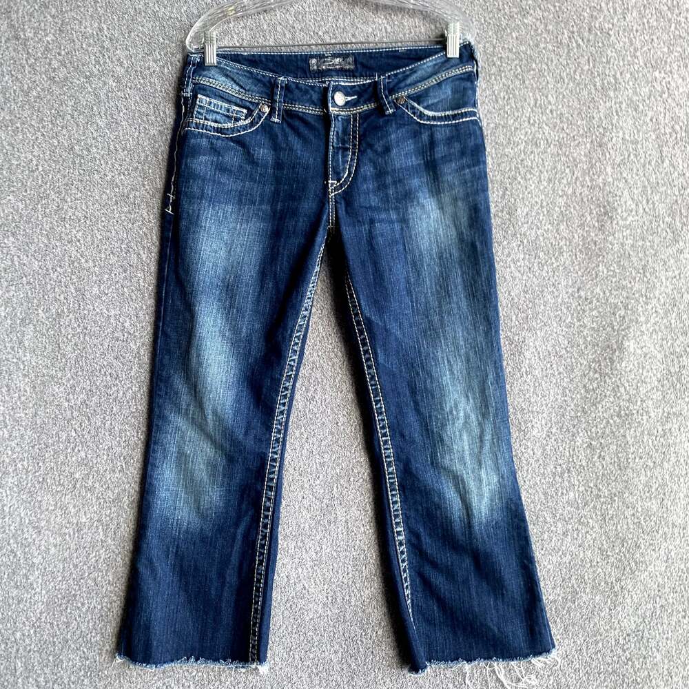 Silver Jeans Women’s Size 31 / 25 Suki Surplus Cropped Raw Hem Jeans